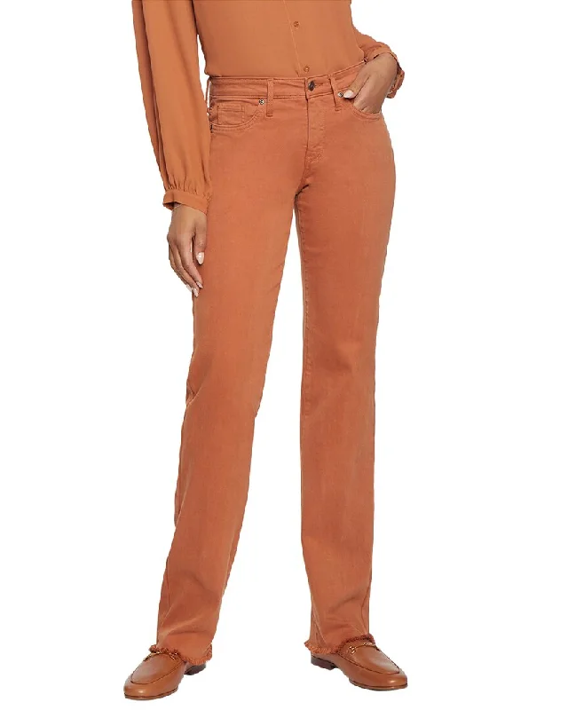 NYDJ Mid Rise Relaxed Straight Jean Elegant Wide-Leg Jeans