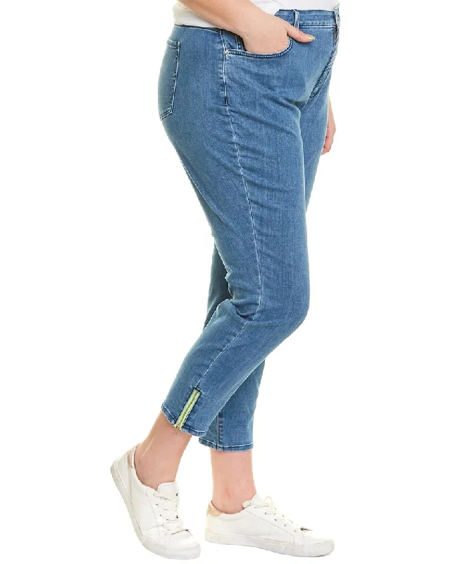 NYDJ Plus Ami Sanibel Skinny Ankle Cut Jean Elegant Raw Hem Jeans