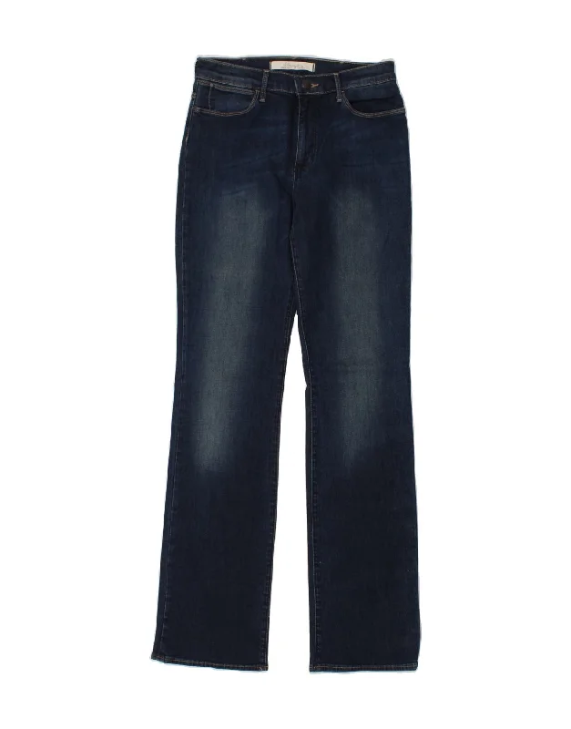 WRANGLER Womens TIna Bootcut Jeans W30 L34 Navy Blue Cotton Stylish High-Waisted Denim
