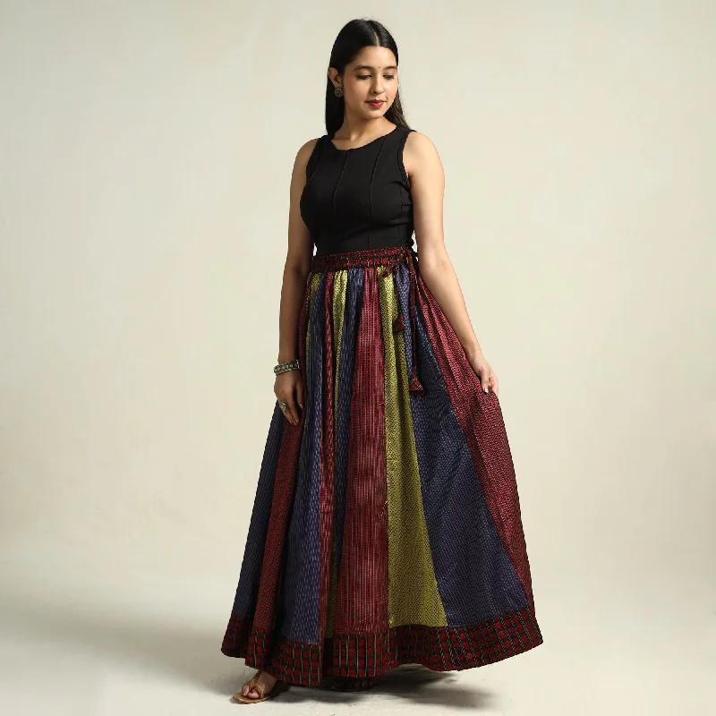 Multicolor - Khun Patchwork 24 Kali Cotton Long Skirt 23 corduroy skirt durable