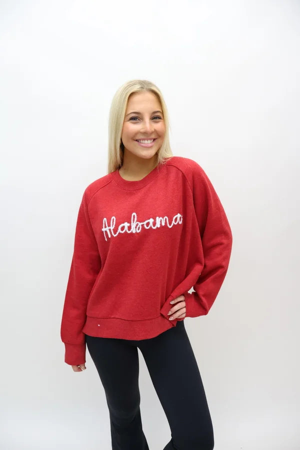 Chicka-D Alabama Script Sweatshirt Hoodie with Illustration Artistic Creative