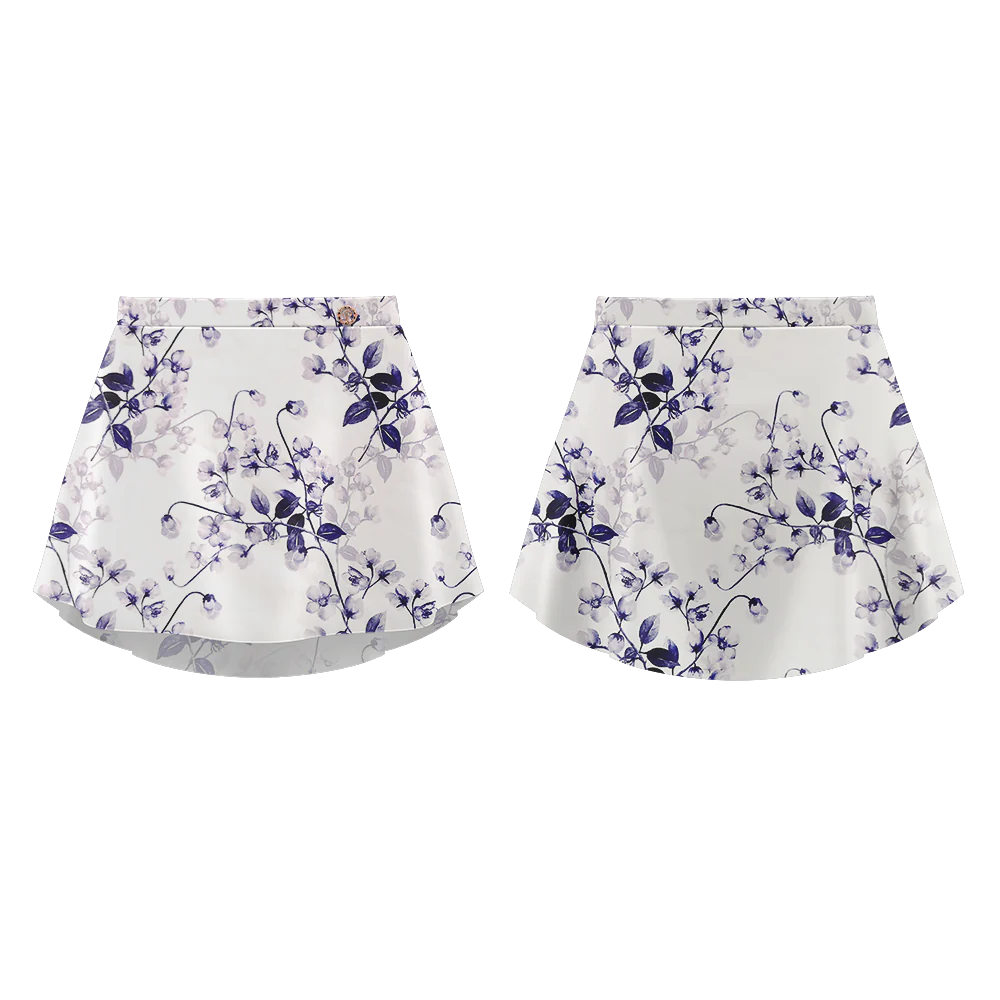 Patterned Skirt zip skirt side
