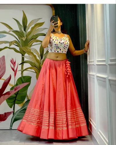 Exquisite Pink Color Rayon Cotton Skirt For Women wrap skirt elegant