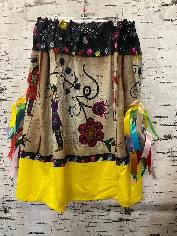 Handmade Floral Ledger w/ Floral beaded Top Ribbon Skirt chiffon skirt airy