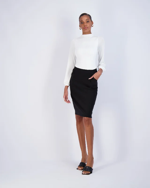 High-Waist Black Pencil Skirt tulle skirt dreamy