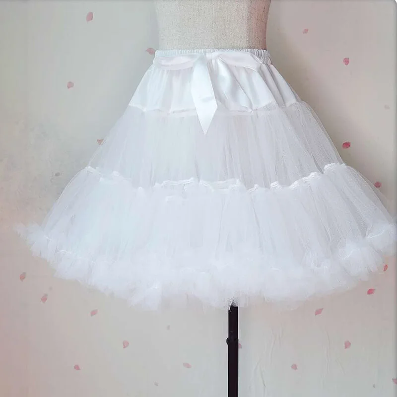 JAPANESE LOLITA SWEET WHITE GAUZE BONELESS SKIRT BY07235 cashmere skirt fine
