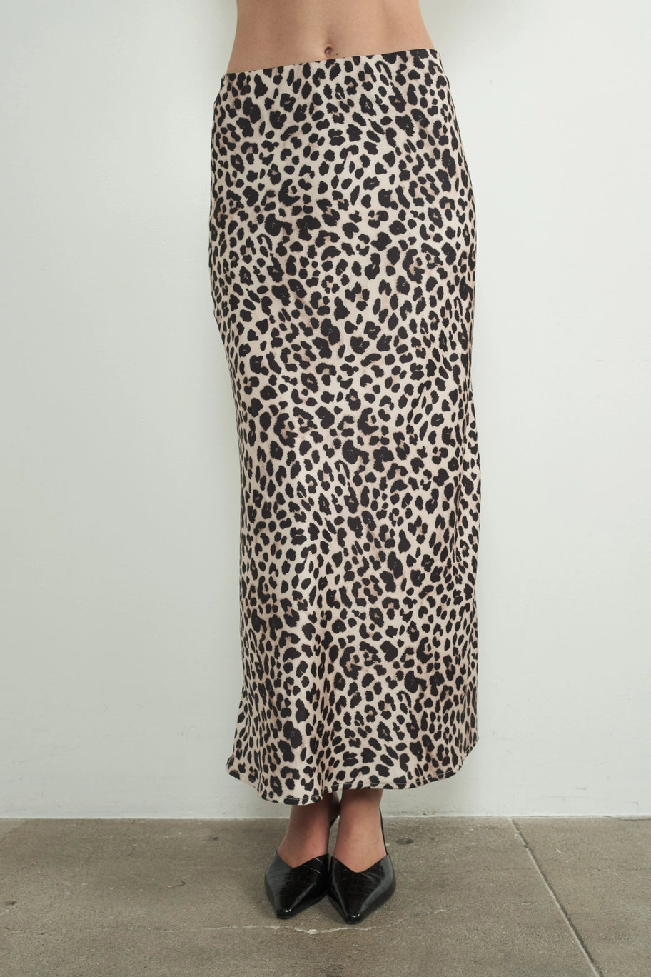 Leopard Midi Skirt cashmere skirt soft