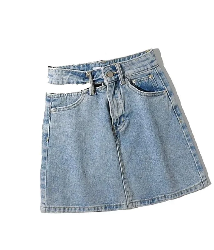 Mallory Denim Skirt floral skirt print