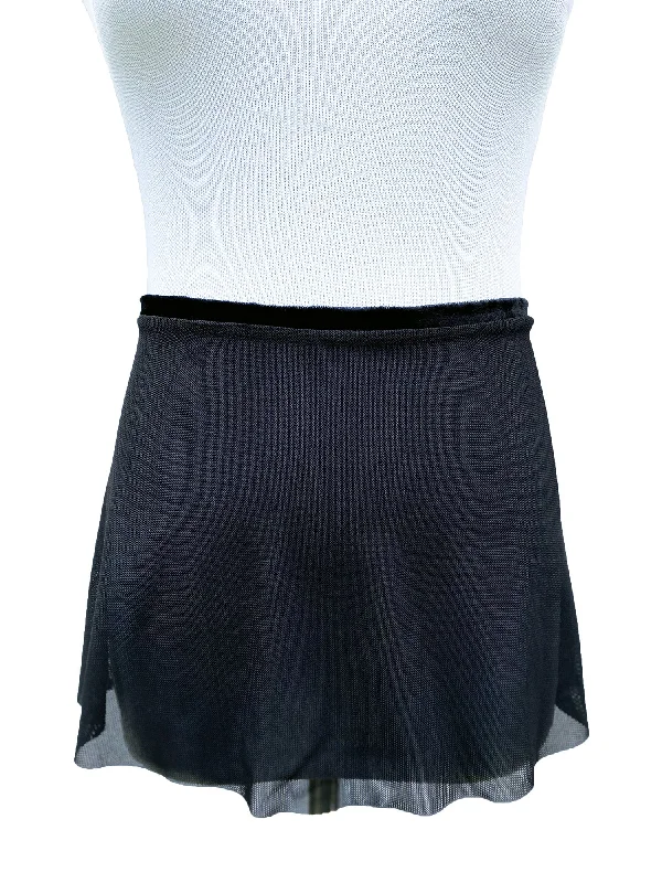 Short Mesh Ballet Skirt asymmetrical skirt cut