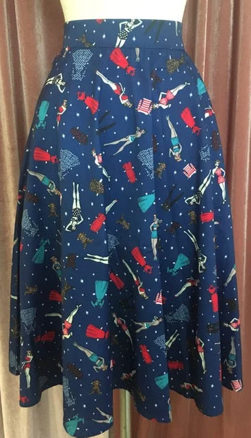 Paper Doll Pinup Swing Skirt leather skirt sleek