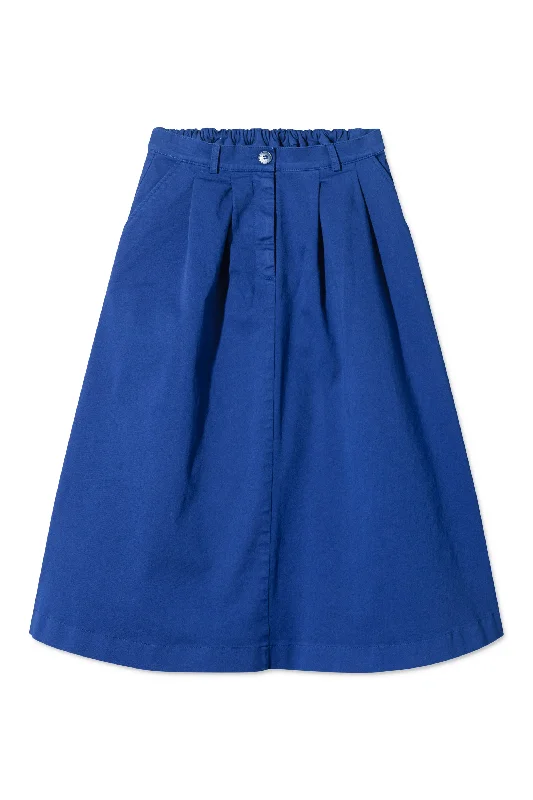 PEN SKIRT VIVID BLUE leather skirt bold