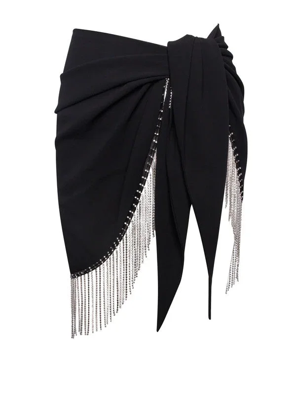 QUILL BLACK COVER UP SARONG SKIRT lace skirt delicate