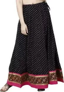 TAVAN Paisley Women Flared Blue Skirt Free Size cashmere skirt soft