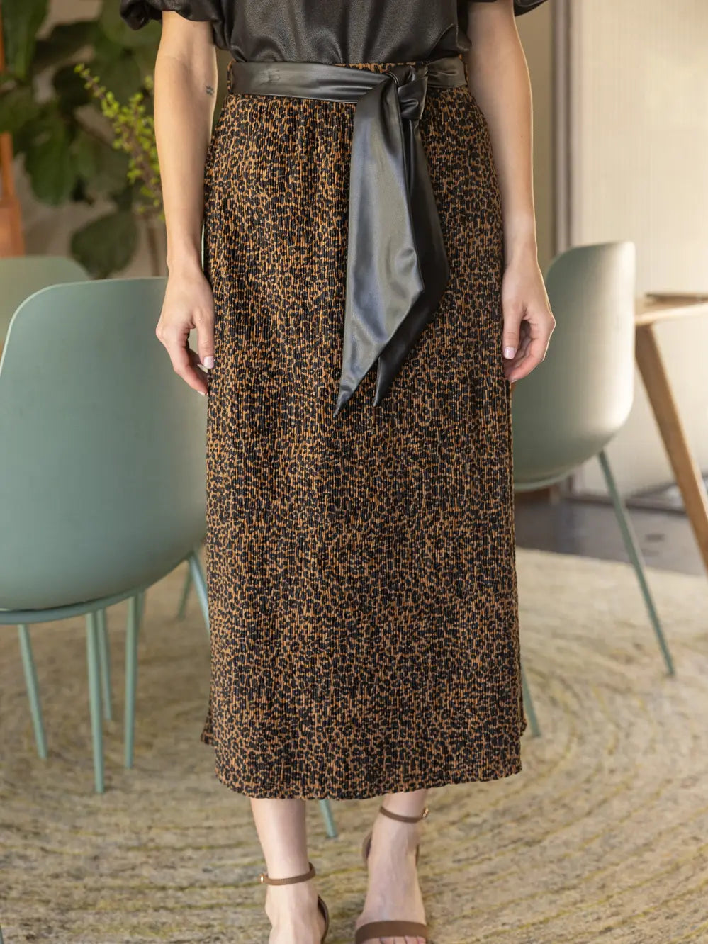 Time to Elevate Leopard Skirt corduroy skirt comfortable
