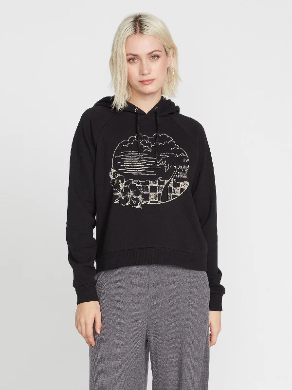 Truly Stokin Hoodie - Black Hoodie with Illustration Artistic Creative