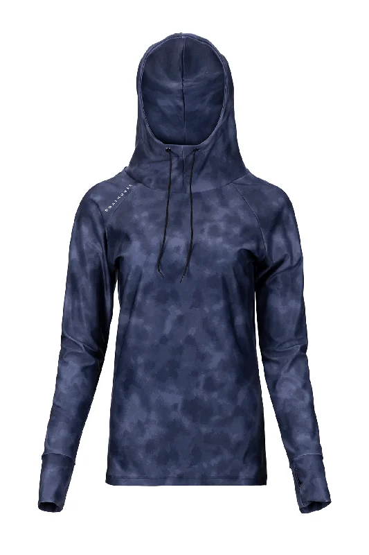BOATHOUSE Women's 215 Printed Hooded Compression Top Hoodie Dress Longline Feminine
