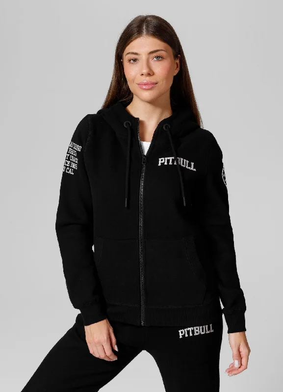 Women's zip-up hoodie French Tyrian Hoodie with Hem Raw Edge Edgy Unfinished
